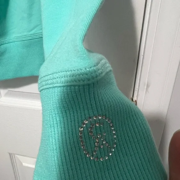 Christine Alexander Teal Embellished Hoodie - Picture 5 of 6